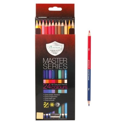 สีไม้ระบายน้ำ 2หัว 24สี MASTER-ART