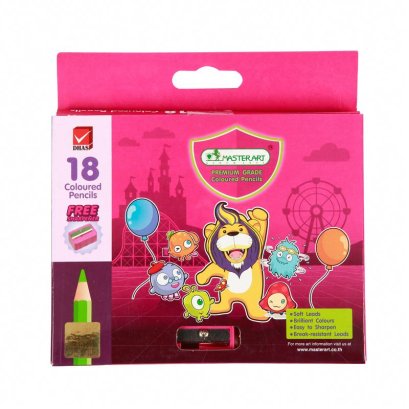 สีไม้สั้น 18สี MASTER-ART