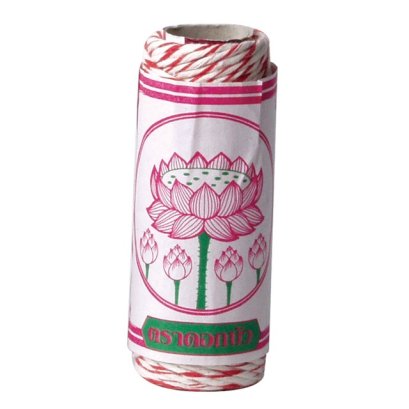 เชือกขาวแดง 20 เมตร เล็ก ดอกบัว