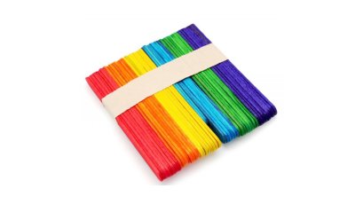 ไม้ไอติมสี จัมโบ้ 18x150 มม  คละสี