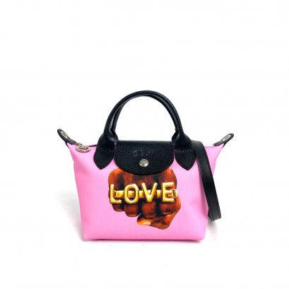 Longchamp Toiletpaper XS Handbag Pink Canvas