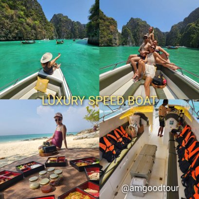 LUXSP001 เรือนำเที่ยวทะเลกระบี่ แบบส่วนตัว Luxury speed boat