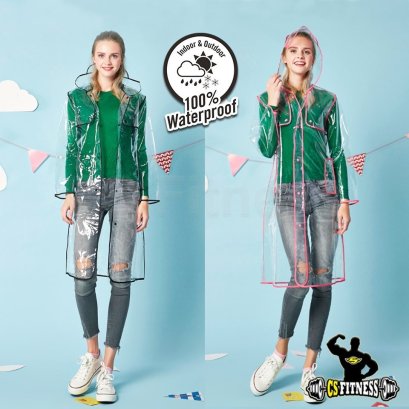 เสื้อกันฝน EVA ใสแฟชั่นสไตล์ ZARA