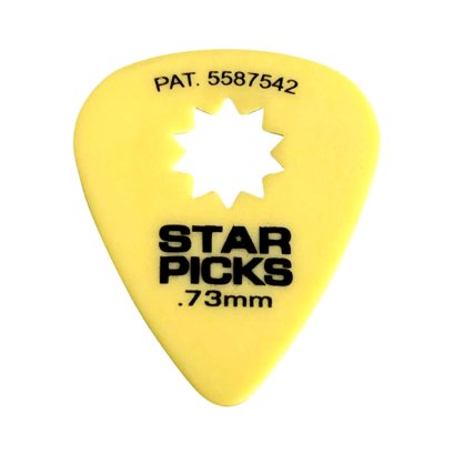 Cleartone Star Picks Blister Packs .73MM Yellow