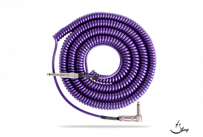 Lava Cable Retro Coil 20 ft Straight to Right Angle Metallic Purple