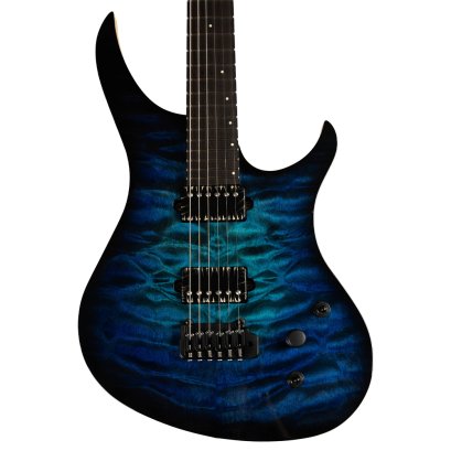 Skervesen 4AP Soul 6 Trans Aquamarine Black Burst