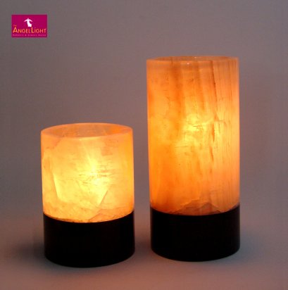 Angel Stone - Cylinder Lamp Gold