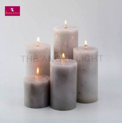 Angel Stone - Candle (White Translucent)