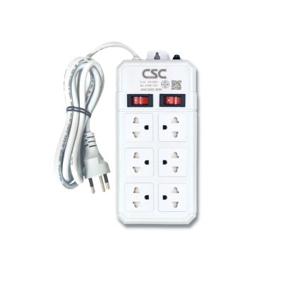 CSC Power Strip  TIS.2432-2555( 6Outlet 2 Switch)
