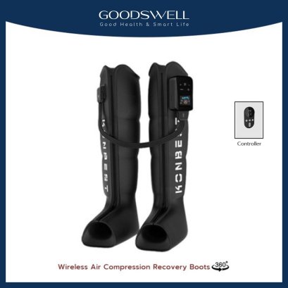 เครื่องนวดฟื้นฟูขา แบบเต็มระบบ 360° ระบบ Air Comprression รุ่นไร้สาย (Full Leg Massager Wireless Air Compression Recovery Boot 360°)