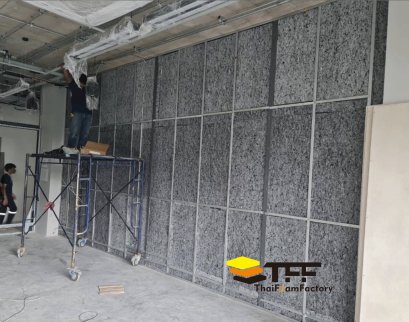 Acoustic wall หนา2นิ้ว ฉนวนกันเสียง เข้าออกนอกห้อง ไม่คัน ไม่ลามไฟ