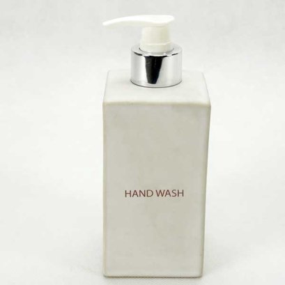 Dispenser 8x8 H. 12 cm.; White-Hand Wash