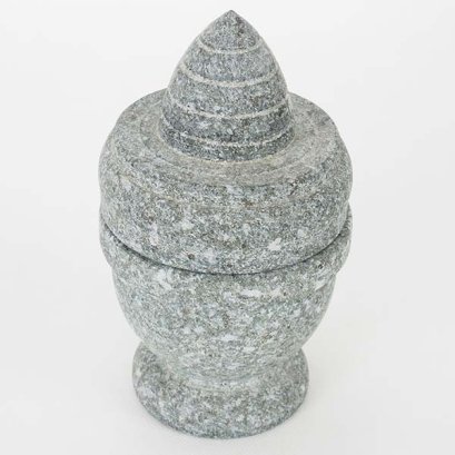 ผอบหินพร้อมฝาปิดคละแบบ ขนาด 4&quot;