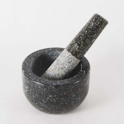 Stone mortar and pestle 5&quot;