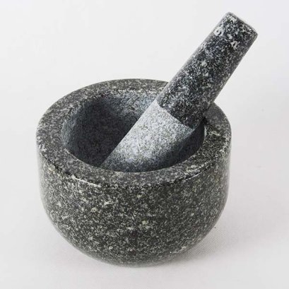 Stone mortar and pestle 6&quot;