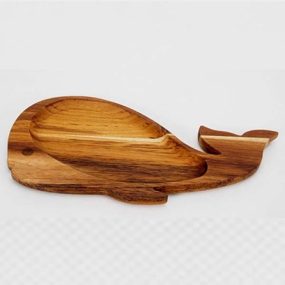 จานใส่อาหารรูปปลาวาฬ 14.5x30x1 ซม.