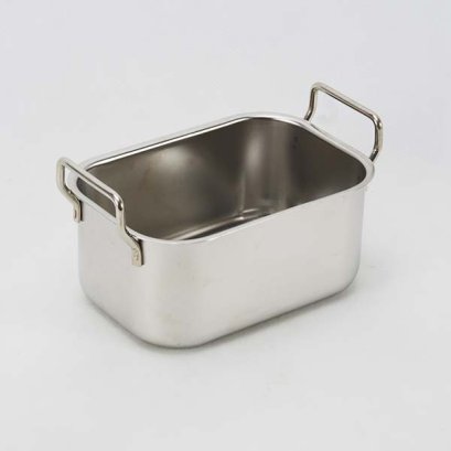 หม้อสแตนเลสทรงสี่เหลี่ยม 15.5x10.5x7.5 ซม.  1.2 ลิตร