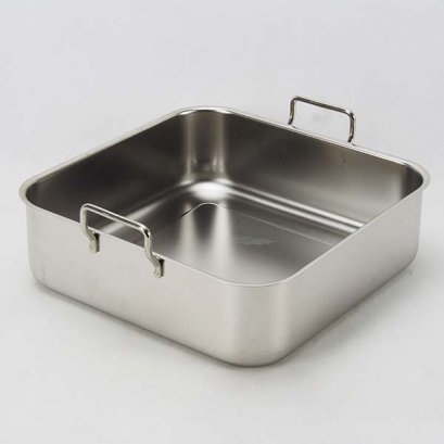 Bain-marie pan ,heavy,stackable,s/s,  24.0x24.0x7.5 cm.  4 lt.
