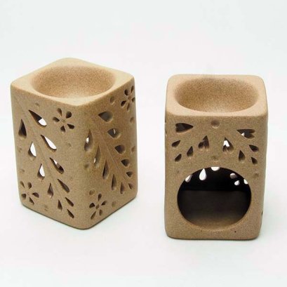 เตาจุดน้ำมันหอมระเหยอโรมา ทรงสี่เหลี่ยมสูง