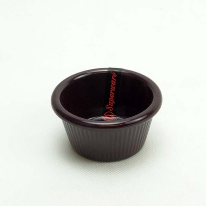 ถ้วยน้ำจิ้มผิวมีร่อง เมลามีน สีน้ำตาล 2.75&quot;