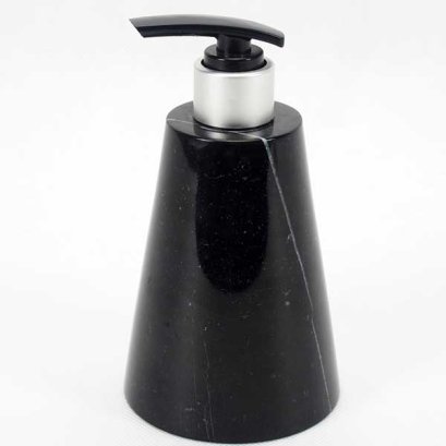 Dispenser, soap, Cone marble 100 ml. Black