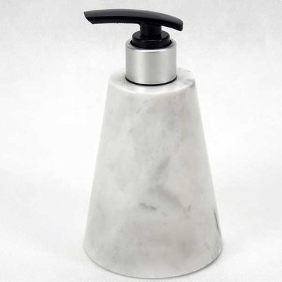Dispenser, soap, Cone marble 100 ml. White