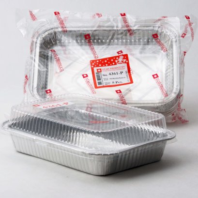 ถาดฟอยล์ มีฝาปิด ขนาด 500 มล.