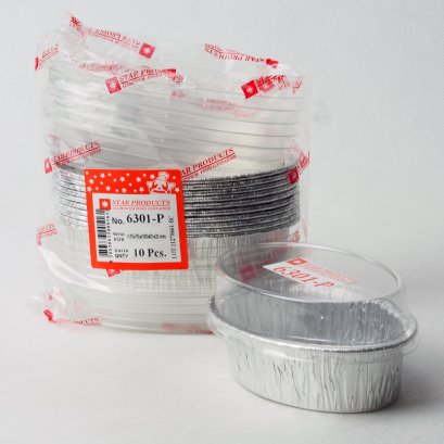 Foil cups with lids 210 ml.