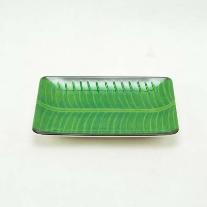 ถาดลายใบกล้วย ขนาด 8&quot;x5.75&quot;