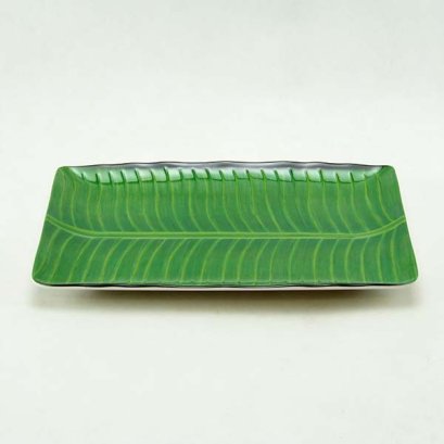 ถาดลายใบกล้วย ขนาด 12&quot;x8.5&quot;