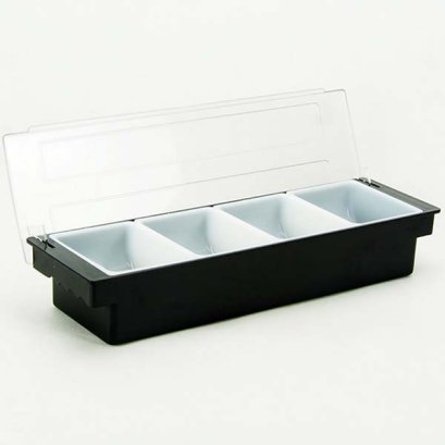 Condiment holder with 4-1.5 pint insert