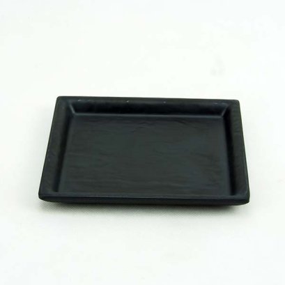Melamine Square Plate 6 &quot;Black