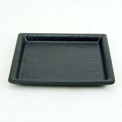 Melamine Square Plate 8 &quot;Black