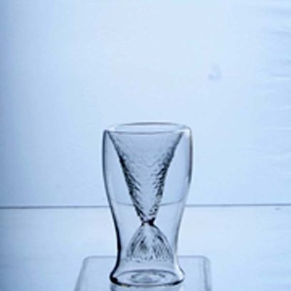 แก้วสองชั้นรูปหางปลา 80 ml.