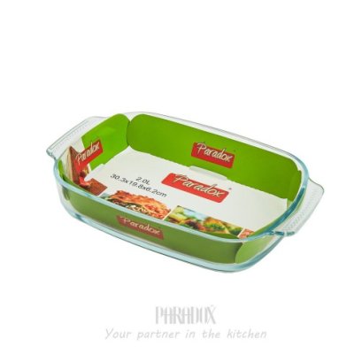 Glass baking tray  19.8x30.3x6.2 cm. / 2 Lt.