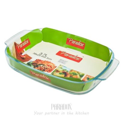 Glass baking tray  25.4x38x6.3 cm. / 3.7 Lt.