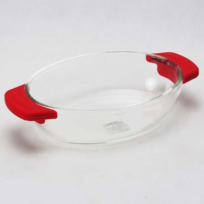 ถาดอบแก้ว 270x162x60 มม. / 1.17 ลิตร สีแดง