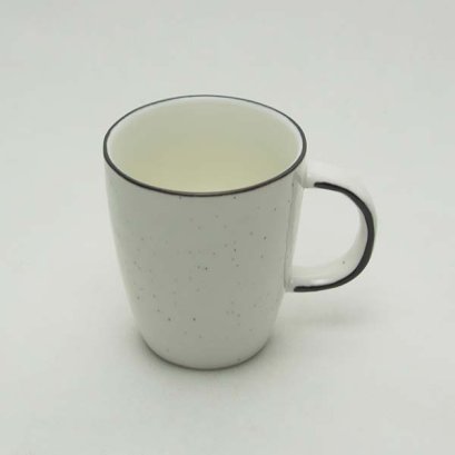 แก้วมัค ขนาด 350 ซีซี ขาวจุดดำ