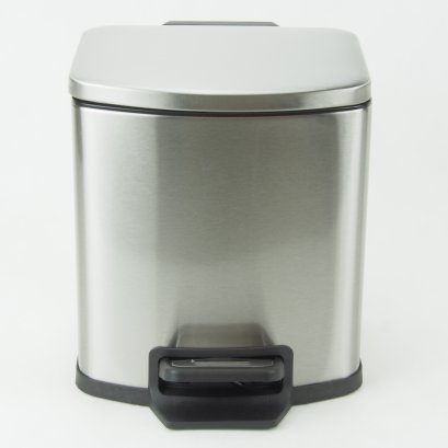 ถังขยะสแตนเลส แบบเท้าเหยียบ มีฝาปิด 5 ลิตร