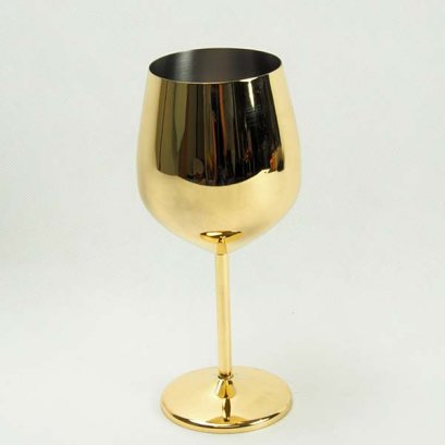 แก้วไวน์ สแตนเลส สีทอง