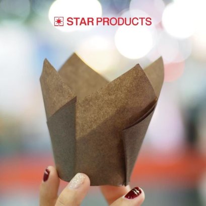 ทิวลิปเบเกอรี่คัพ 5x9 ซม. น้ำตาล 25 ชิ้น