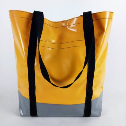 กระเป๋าสะพาย ขนาด 43x40x12.5 ซม. สีเหลือง - เทาอ่อน