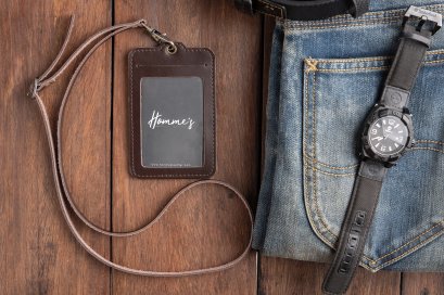Homme's card strap- Brown