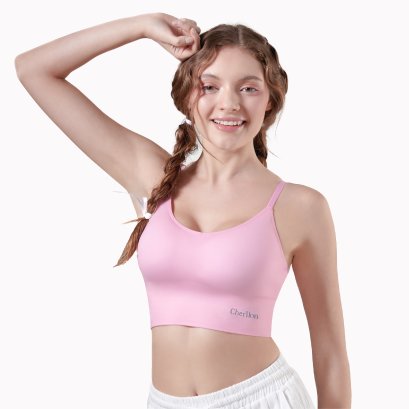 Tee Bra บราไร้ตะเข็บตัวสั้นสายเดี่ยว สีออฟไวท์ รหัส TBRA17-OW