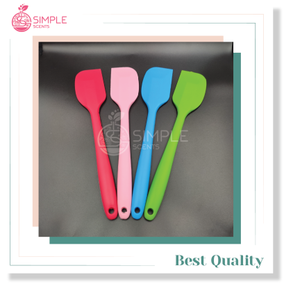 ไม้พายซิลิโคน คละสี ชมพู ฟ้า เขียว แดง