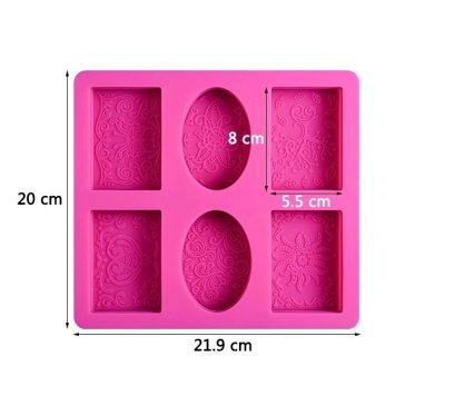 แม่พิมพ์มีลวดลาย 6 ช่อง