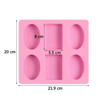 แม่พิมพ์มีลวดลาย 6 ช่อง