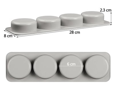 แม่พิมพ์วงกลม 4 ช่อง