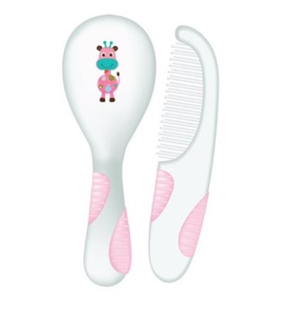 (เซ็ต2ชิ้น) แปรงหวีผมเด็กทารก แปรงหวีผมเด็ก เหมาะสำหรับเด็กแรกเกิดขึ้นไป (สีชมพู)