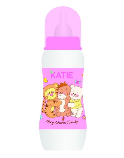 ขวดนมคอแคบ ขนาด 8ออนซ์ จุก X ไม่ดูดไม่ไหล (สีชมพู)